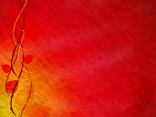 Red Floral Indicates Blank Space And Backdrop