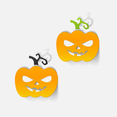 realistic design element: pumpkin