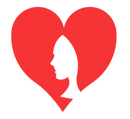 Heart Woman Indicates Valentine Day And Hearts