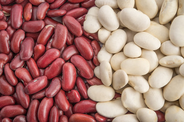 Rote und weiße Bohnen