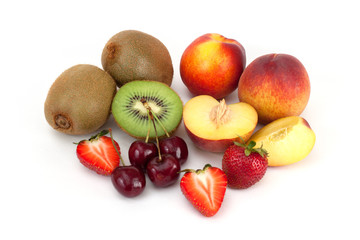 Naklejka na ściany i meble Group of fruits