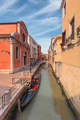 Gondola and canal of Venice, Italy