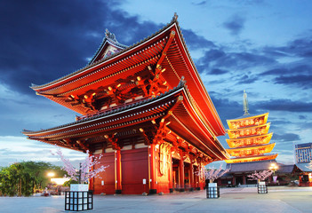 Tokyo --Sensoji-ji, Temple d& 39 Asakusa, Japon