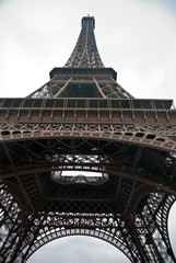 Eiffel Tower view from below. Paris