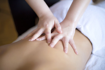 Obraz na płótnie Canvas Young man having a massage