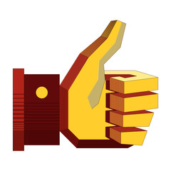 thumb up icons, vector illustration