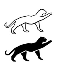 cat silhouette on a white background