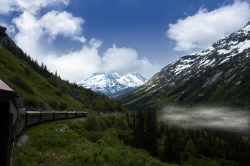 Vintage train in Alaska