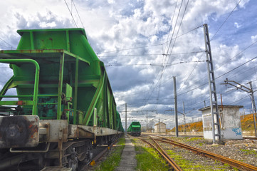 Estación de La Nava, Puertollano, tren de mercancías
