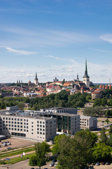 Fototapeta na wymiar Panorama of old city of Tallinn