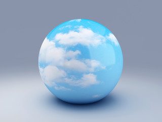 area of blue ​​sky 3d