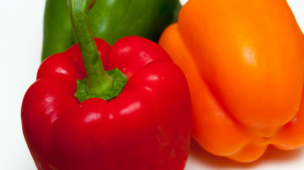 Set of colored bell peppers