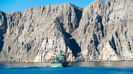 Army petrol boat in Musandam peninsula, Oman