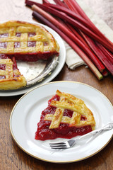 homemade rhubarb pie