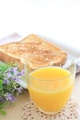 orange juice and flower