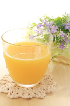 orange juice and flower