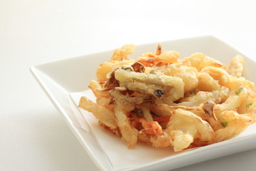 Japanese food, mushroom and Ginkgo tempura for autumn food image