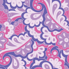 Seamless pattern with abstract flowers.