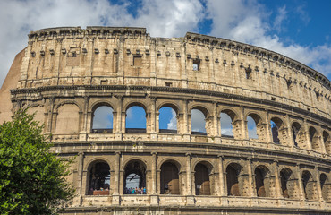 Fototapeta premium Colosseum (Coliseum), major tourist attraction in Rome, Italy
