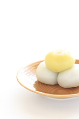 Japanese food, Dango on dish for Mid autumn food image