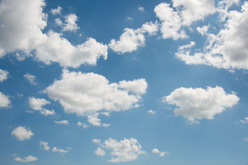 Cloudscape of bright blue sky