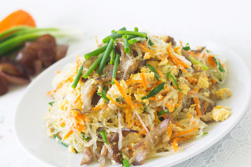 Fried vermicelli noodle  Pad Wun Sen 