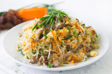 Fried vermicelli noodle  Pad Wun Sen 