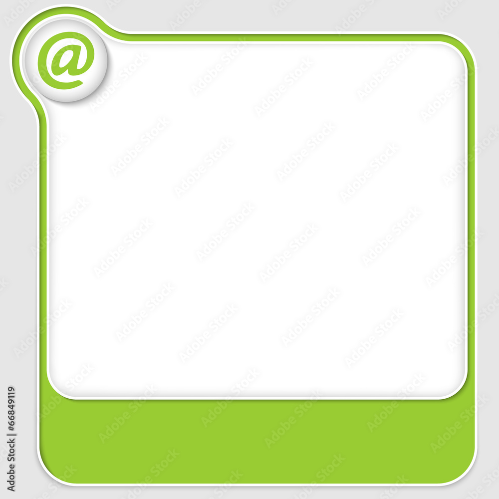 Poster set of two vector text boxes with email symbol