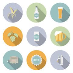 Beer Vector Flat Icons