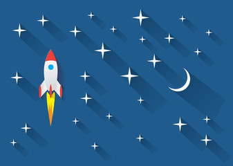 Rocket in Space © Alexey Shkitenkov