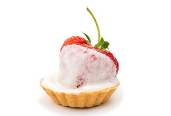 Tasty tartlet with strawberries