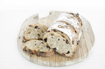 Bread. Fresh rye bread with dried fruits