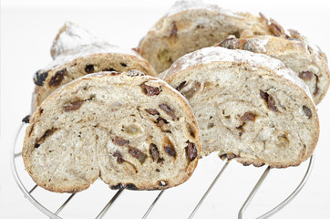 Bread. Fresh rye bread with dried fruits