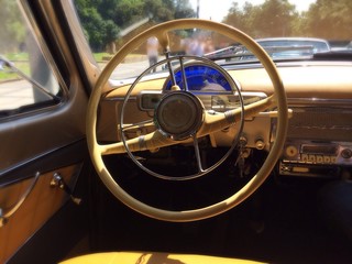 Interior of retro car