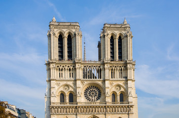Plakat Notre Dame de Paris cathedral in summer day