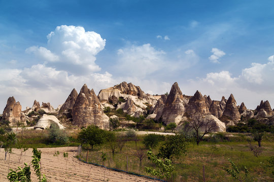 cave mountain city in Cappadocia