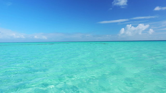 tropical blue ocean. 1080p hd video, smooth motion pan.
