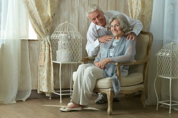 Obraz na płótnie Canvas beautiful elderly couple