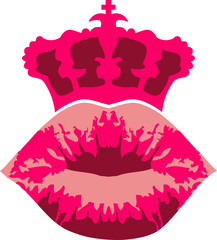 Kuss Mund Königin Queen Prinzessin Krone