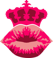 Kuss Mund Königin Queen Prinzessin Krone