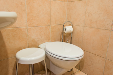Toilet room in the modern interior