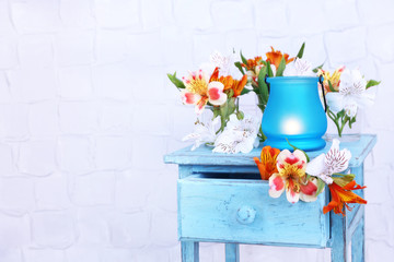 Bright icon-lamp with flowers