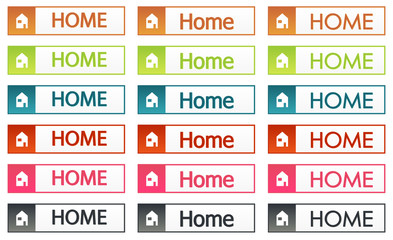 Colorful home buttons set