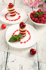 Fresh strawberry with banana