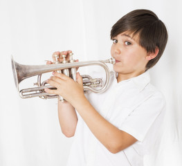 boy with trumpet