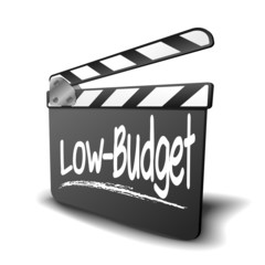 Naklejka premium Clapper Board Low-Budget