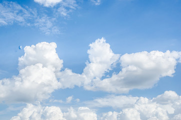 clouds in the blue sky