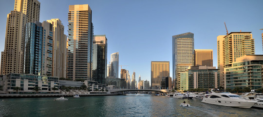 Obraz na płótnie Canvas Skyscrapers in Dubai, United Arab Emirates