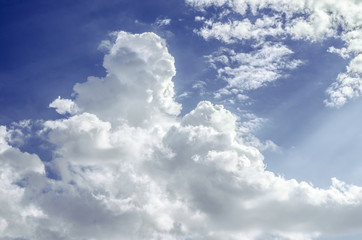 clouds in the blue sky