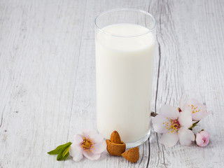 Obraz na płótnie Canvas Almond milk